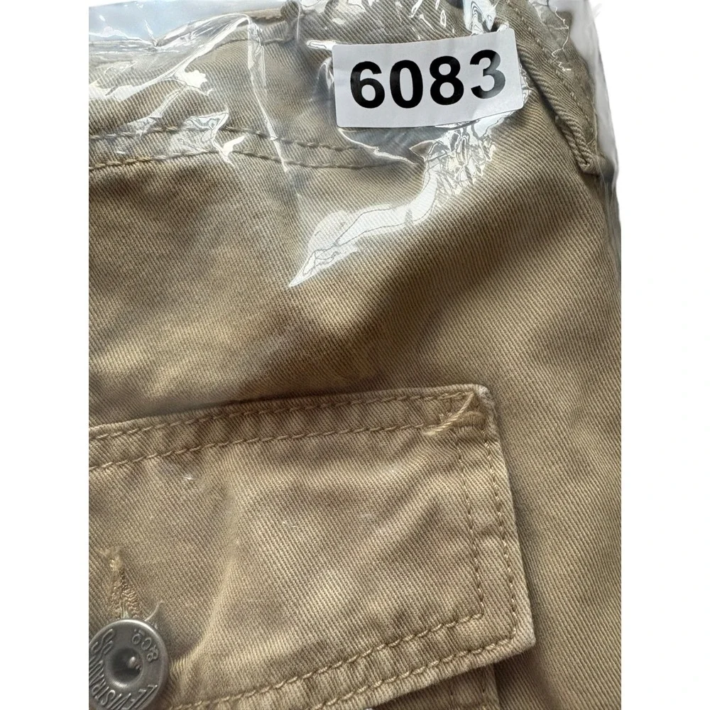Levi's Authentic Loose Fit Straight Leg Cargo Pants Men 36x32 Beige Flap Pockets